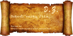 Dobránszky Zita névjegykártya